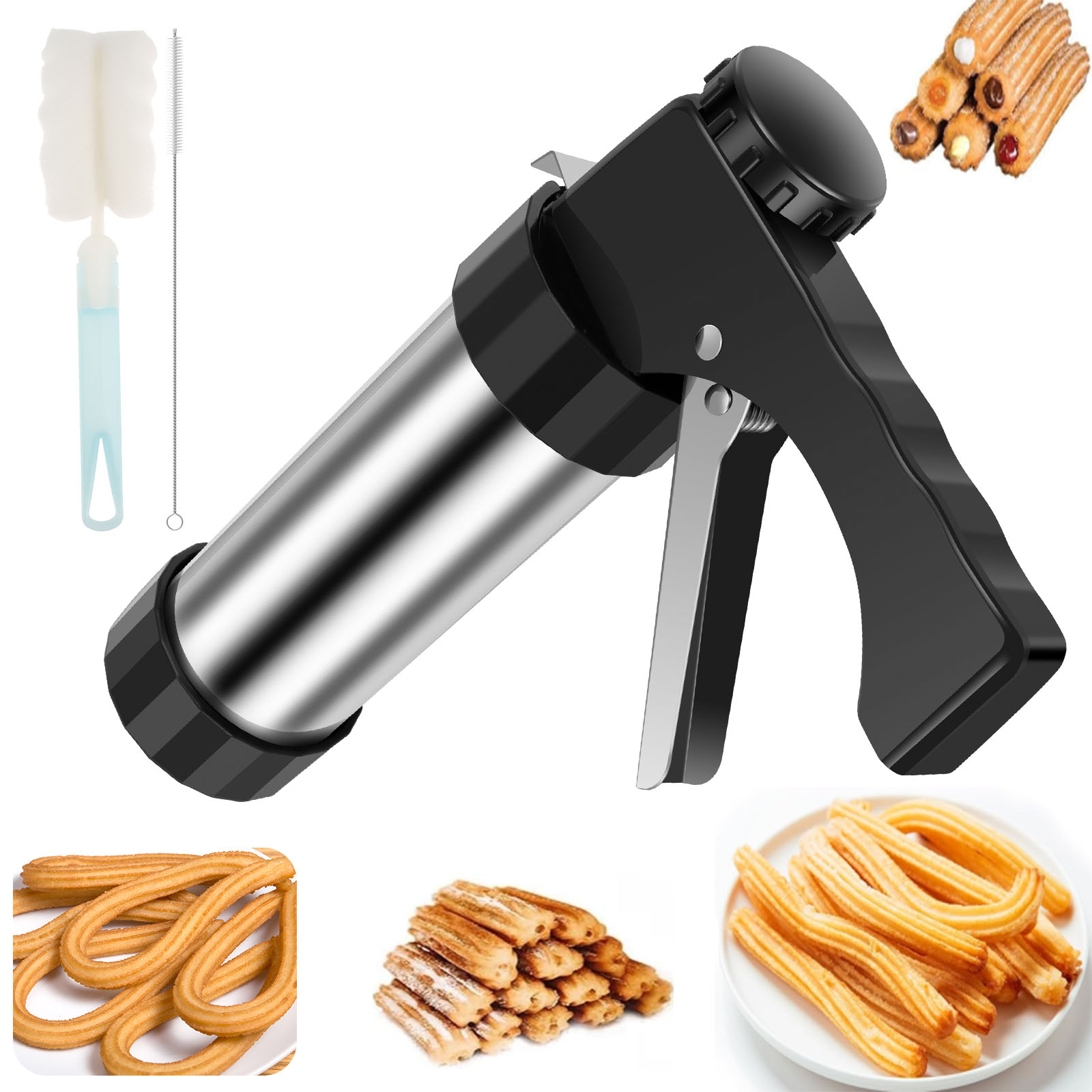 Churro صانع آلة كوكي الصحافة م - مراجعة Churros Maker Gun وسعره